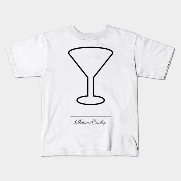 Meta Martini Glass Kids T-Shirt by ReturnoftheCowboy